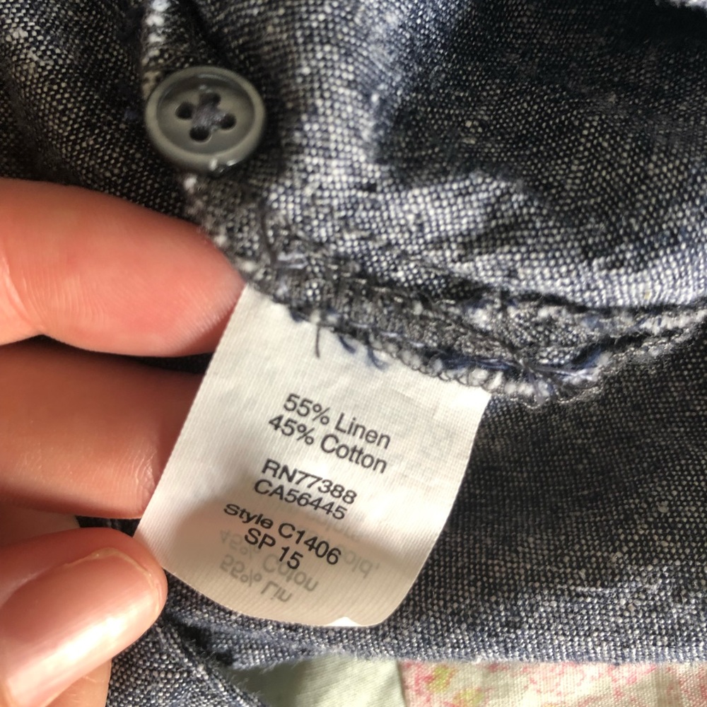 Madewell linen top blouse with ties - Picture 4 of 4